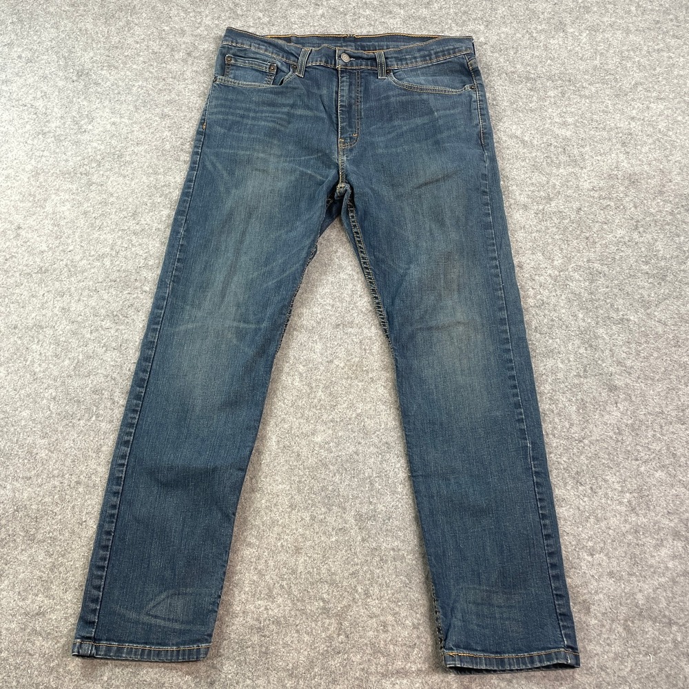 Levi's Mens 502 Regular Taper Jeans 34x32 Blue Medium Wash Stretch Denim